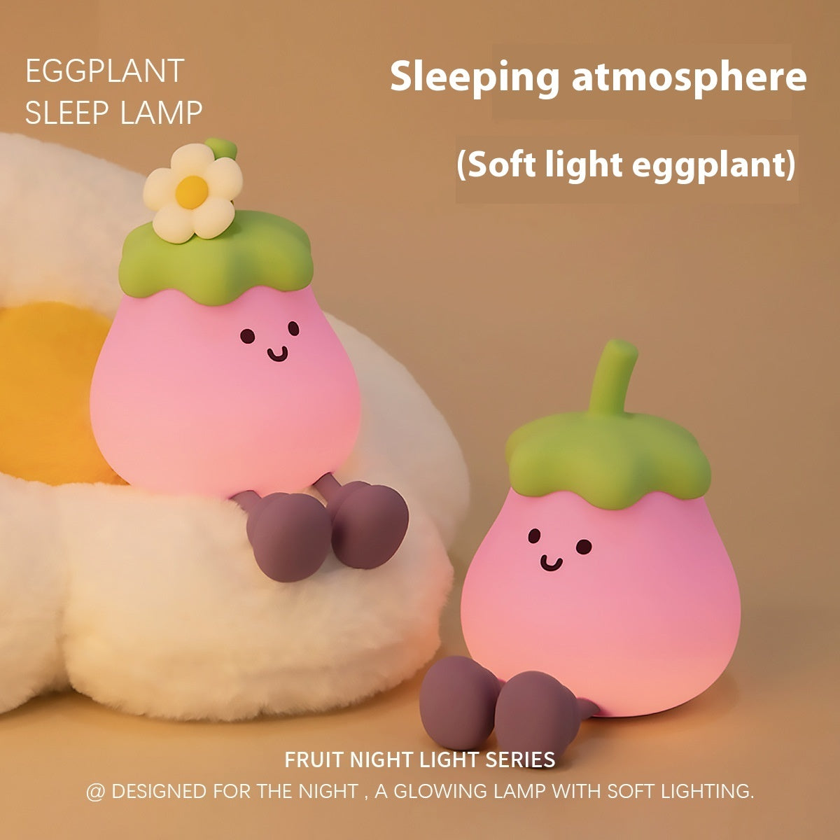 Shop Kawaii Eggplant Lamp - Goodlifebean Plushie | Stuffed Animal