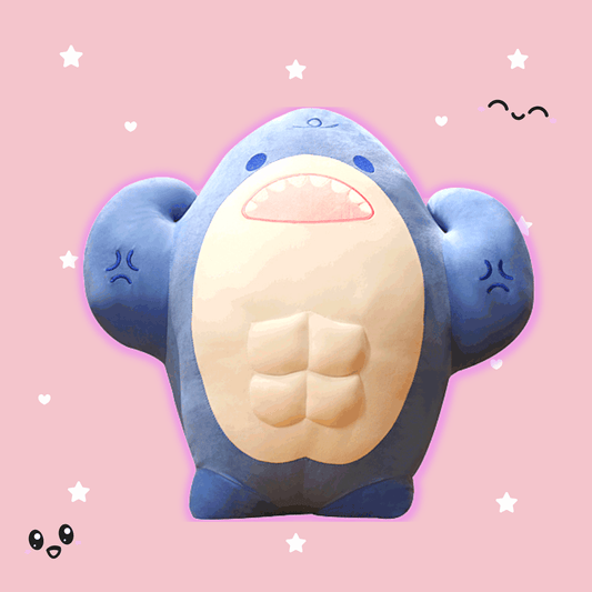 BuyBuffed Muscular Shark Plushie - Goodlifebean Plushies | Stuffed Animals