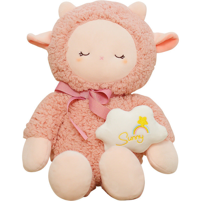 FluffiLamb | Snuggly Kawaii Lamb Plushie – Fuzzy Soft Stuffed Animal.
