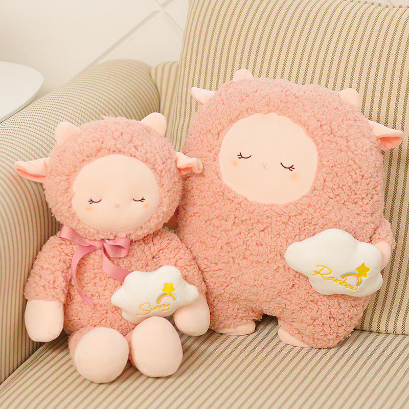 FluffiLamb | Snuggly Kawaii Lamb Plushie – Fuzzy Soft Stuffed Animal.