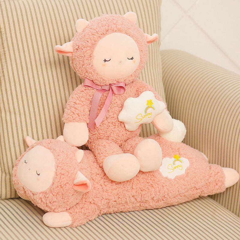FluffiLamb | Snuggly Kawaii Lamb Plushie – Fuzzy Soft Stuffed Animal.