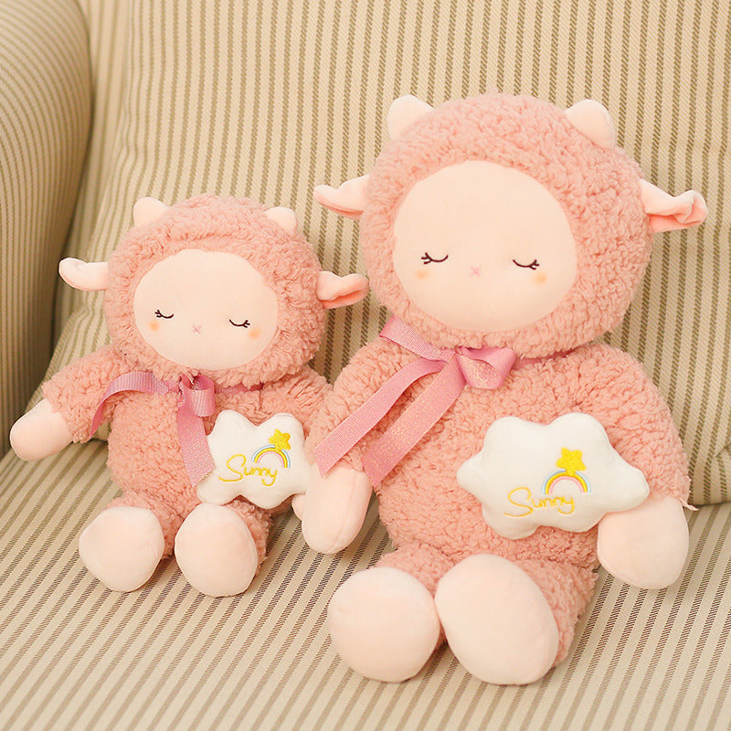 FluffiLamb | Snuggly Kawaii Lamb Plushie – Fuzzy Soft Stuffed Animal.