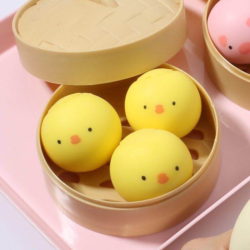 BuyStress Relief Steamed Bao Plushie | Decompression Toy - Goodlifebean Plushies | Stuffed Animals