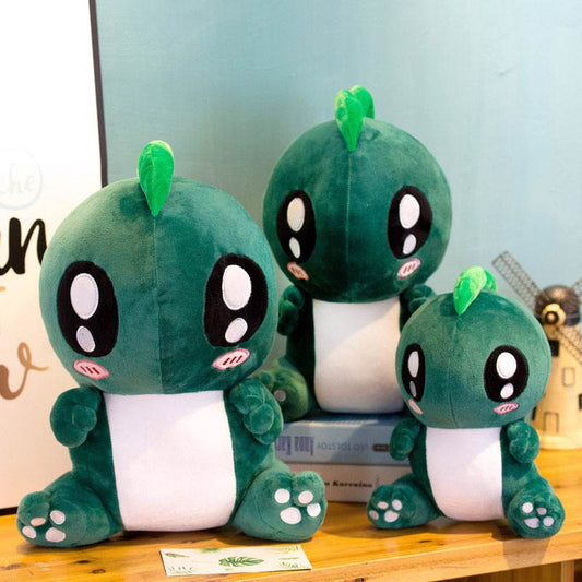 Shop Spiky: Kawaii Green Stuffed Dinosaur Plush - Goodlifebean Plushie | Stuffed Animal