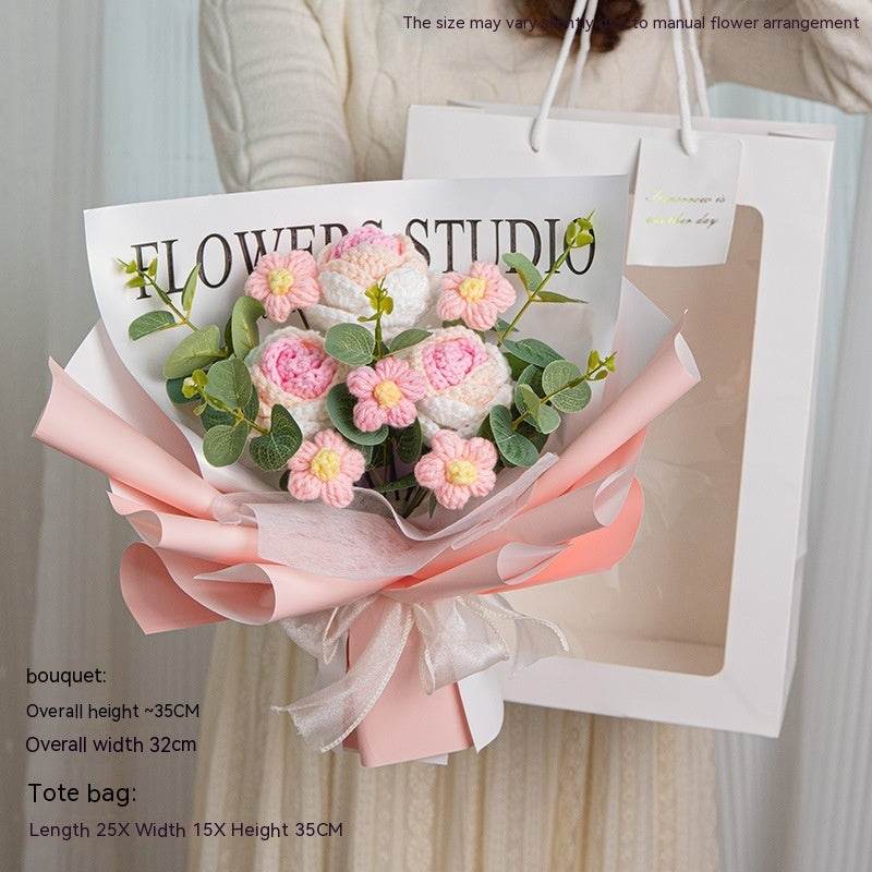 BuyCute Handmade Crochet Flowers For Girlfriend | Forever Roses For Her - Goodlifebean Plushies | Stuffed Animals