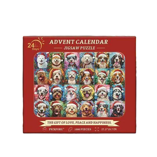 Buy1000 piece Christmas Advent Calender Puzzle | Dog Puzzle - Goodlifebean Plushies | Stuffed Animals