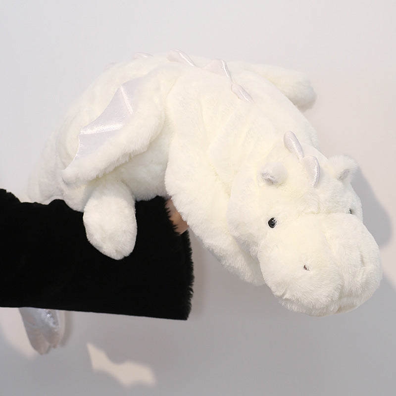 Draco: Giant Snow Dragon Plushie | Big 5ft Stuffed Animal Dragon