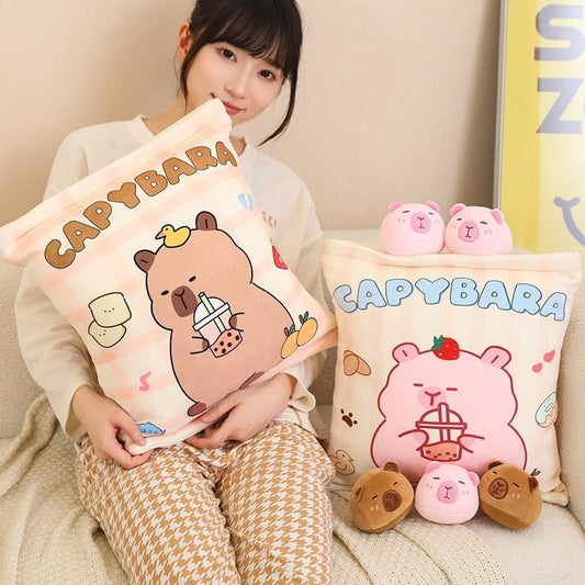CapyChill Squad™ – Pack of 6 Stress Relief Capybara Plushies - Goodlifebean Stuffed Animals