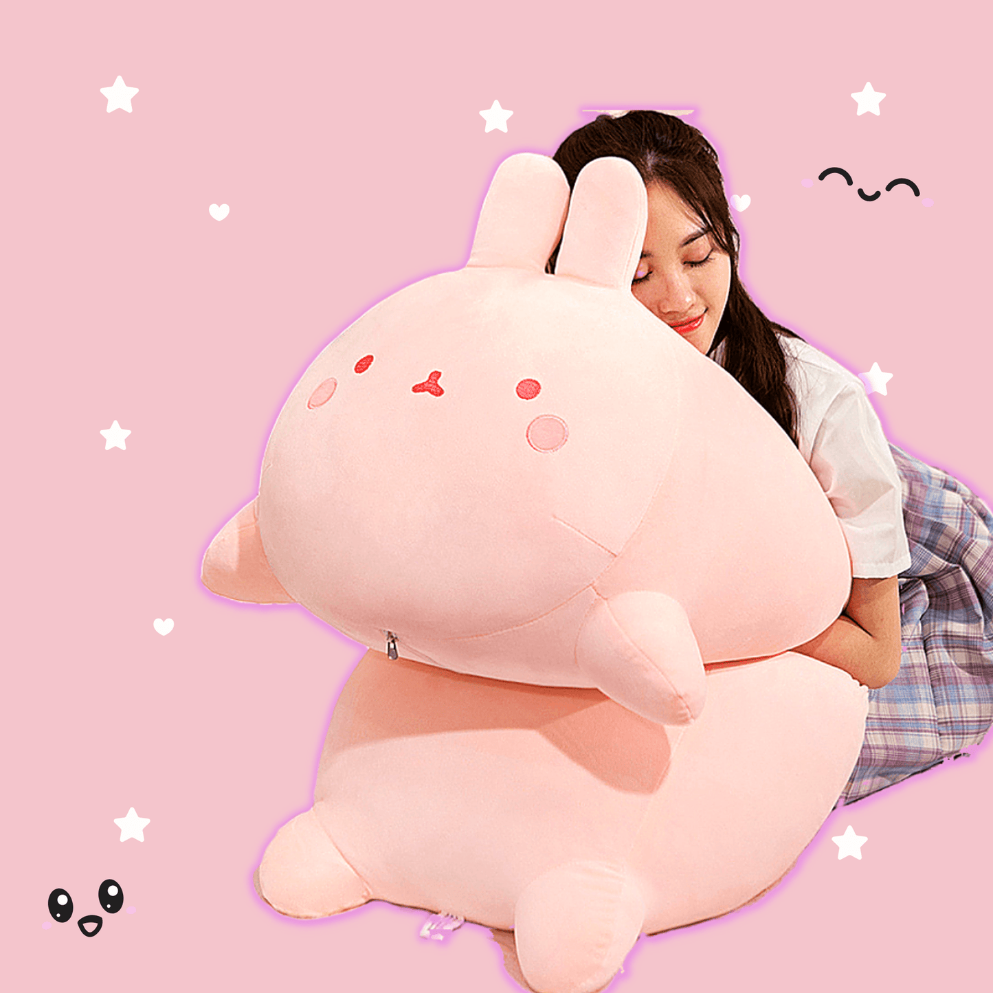 Shop Chonky Stuffed Bunny Plush - Goodlifebean Plushie | Stuffed Animal
