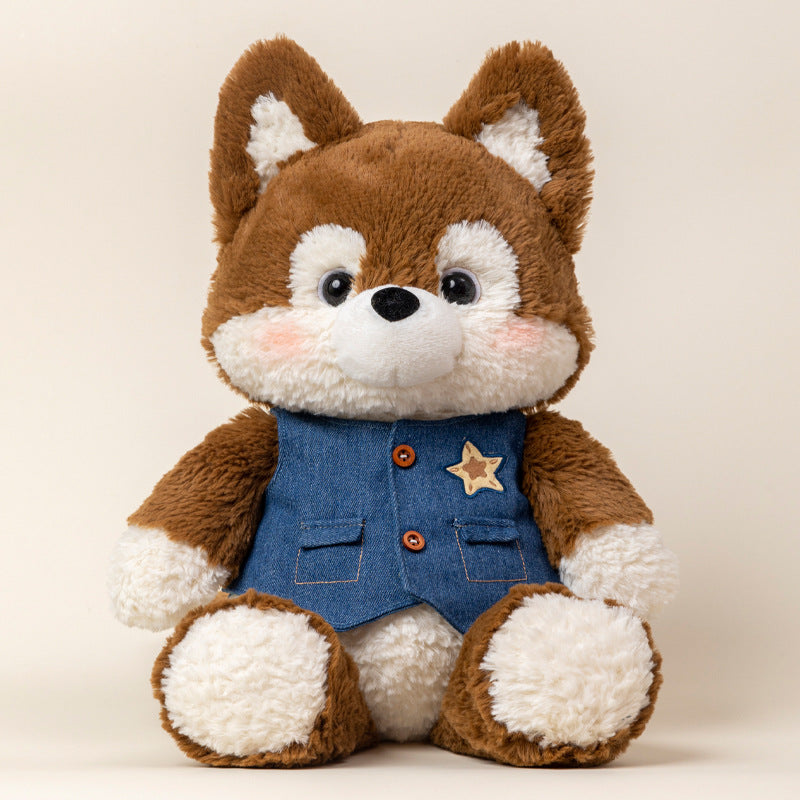 Nono: Brown White Dog Plushie | Cute puppy plushie