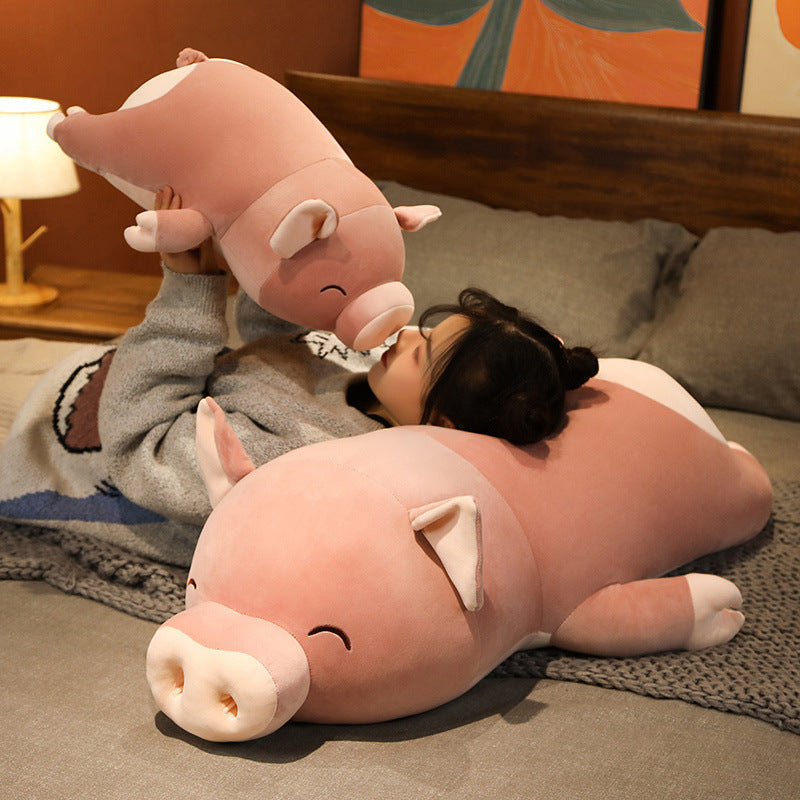 Peppe: JUMBO Pink Pig Plushie | Weighted Emotional Support Plushie