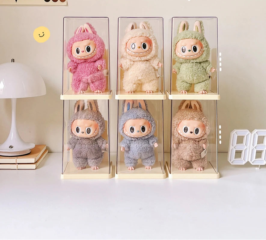 Clear Labubu Display Case Box