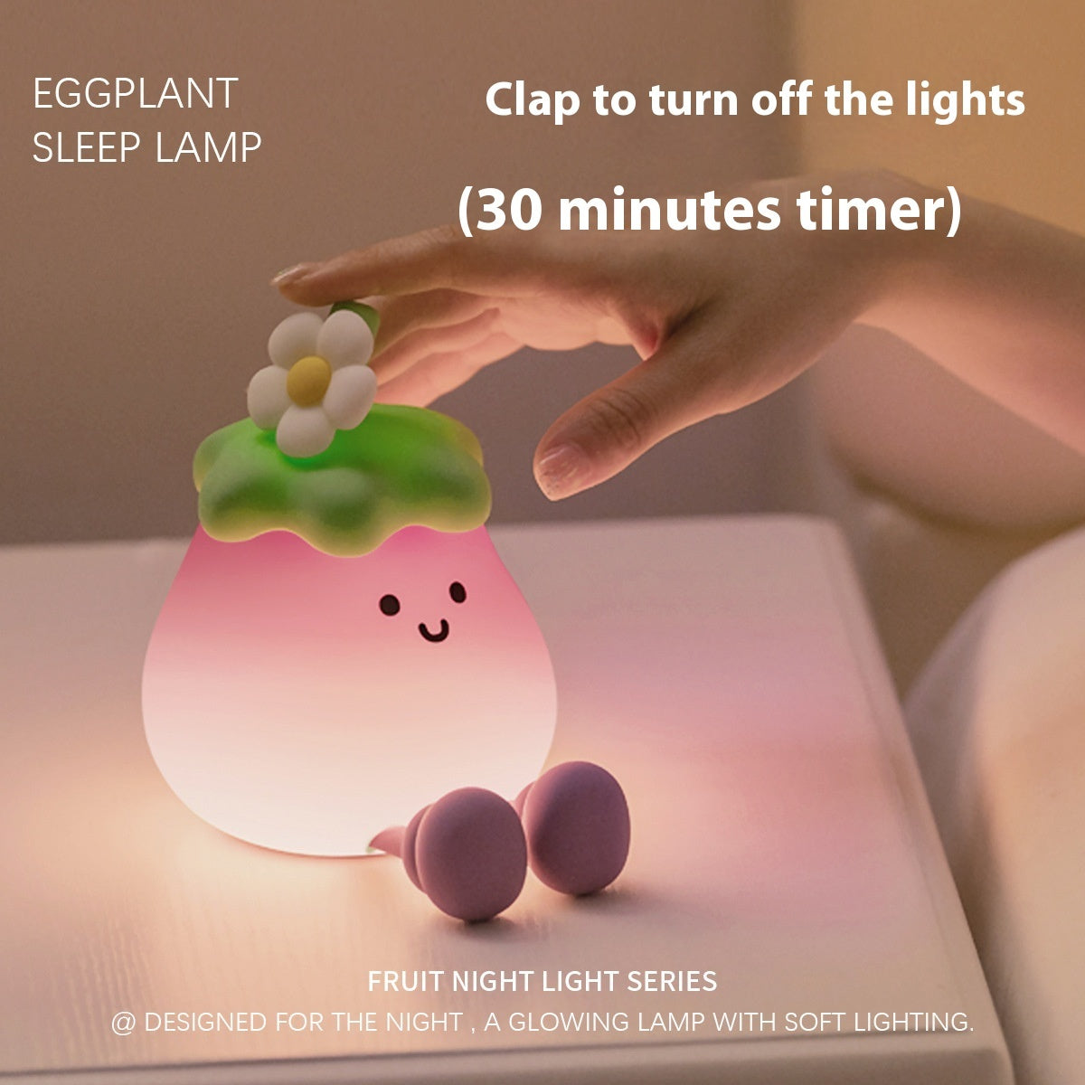 Shop Kawaii Eggplant Lamp - Goodlifebean Plushie | Stuffed Animal