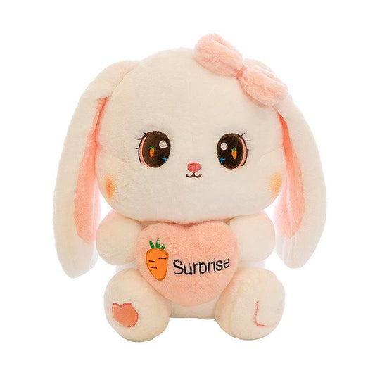 Cute Pink and White Bunny Plushie.