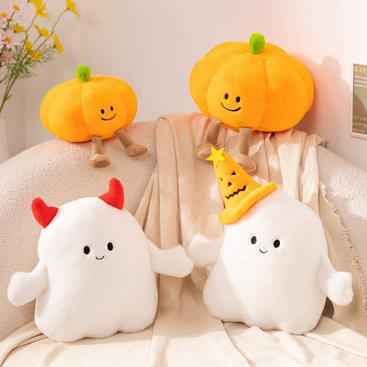 Gourd & Ghoul | Kawaii Halloween Pumpkin and Ghost Stuffed Animals - Goodlifebean Stuffed Animals