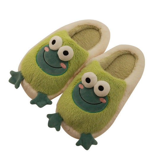 Cute Frog Plush Slippers | Kawaii Frog Slippers
