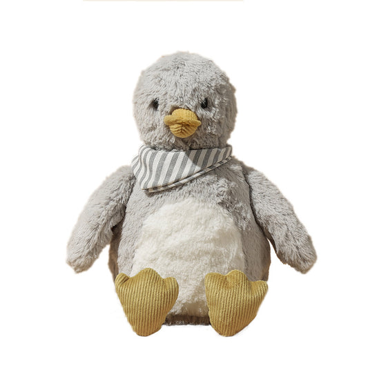 Shop DapperDucky Plush – Stylish Kawaii Duck with Fluffy Fur Coat & Grey Scarf - Goodlifebean Plushie | Stuffed Animal