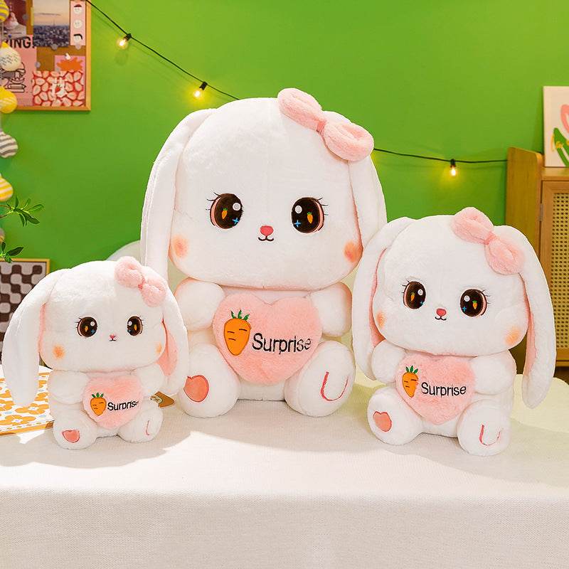 Cute Pink and White Bunny Plushie.