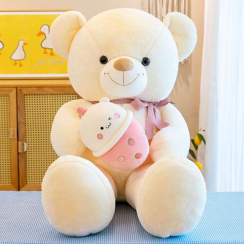 Shop Boba Drinking Giant Teddy Bear Plush - Goodlifebean Plushie | Stuffed Animal