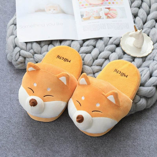 Shop Shiba And Husky Plush Slippers - Goodlifebean Plushie | Stuffed Animal