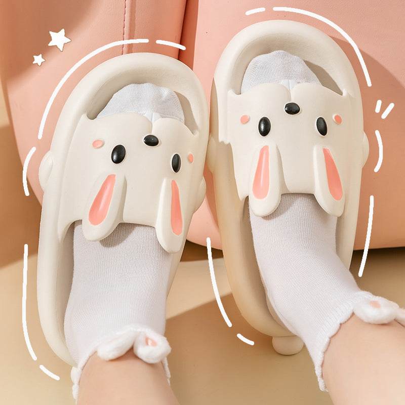 Shop Hoppin' Happy Kawaii Bunny Slippers - Goodlifebean Plushie | Stuffed Animal