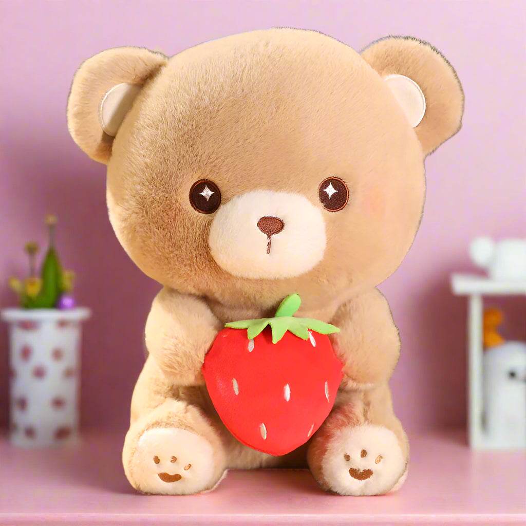 Shop Tiny Teddy Berry: Kawaii Teddy Bear - Goodlifebean Plushie | Stuffed Animal
