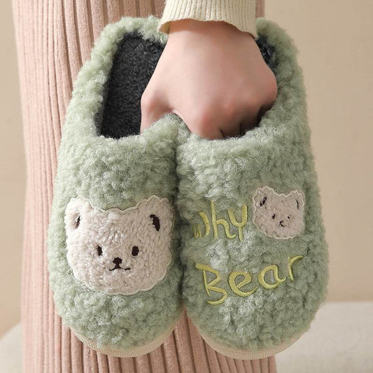 Shop Fuzzy Plush Bear Slippers - Goodlifebean Plushie | Stuffed Animal