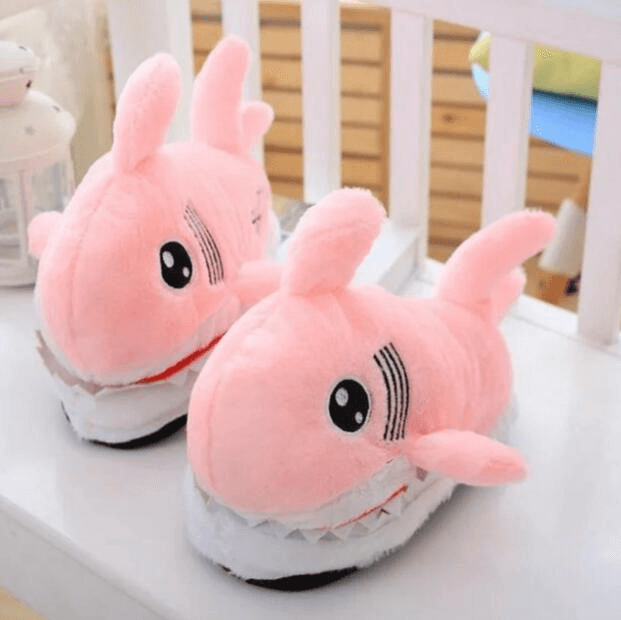 Cozy Shark Plush Slippers - Goodlifebean Shoes