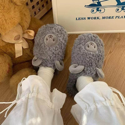 Shop Warm Fuzzy Alpaca Llama Slippers - Goodlifebean Plushie | Stuffed Animal