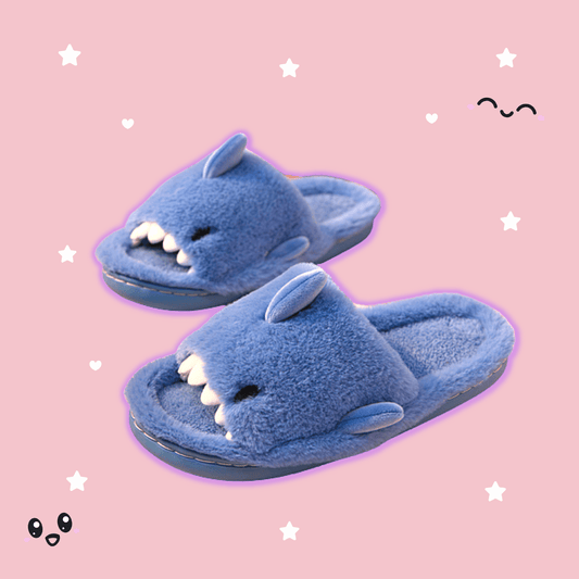 Shop Comfyt: Comfy Plush Shark Slippers - Goodlifebean Plushie | Stuffed Animal