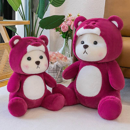 Shop Mini Pink Teddy Bear with Hoodie - Goodlifebean Plushie | Stuffed Animal