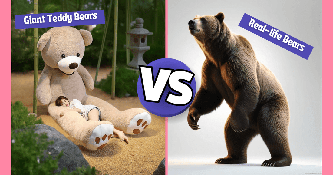 How BIG Are Our Giant Teddy Bears Compared to Real-Life Bears? Mind-Blowing Size Comparison! - Goodlifebean