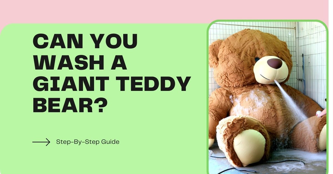 Washing A Giant teddy bear and Stuffed Animals