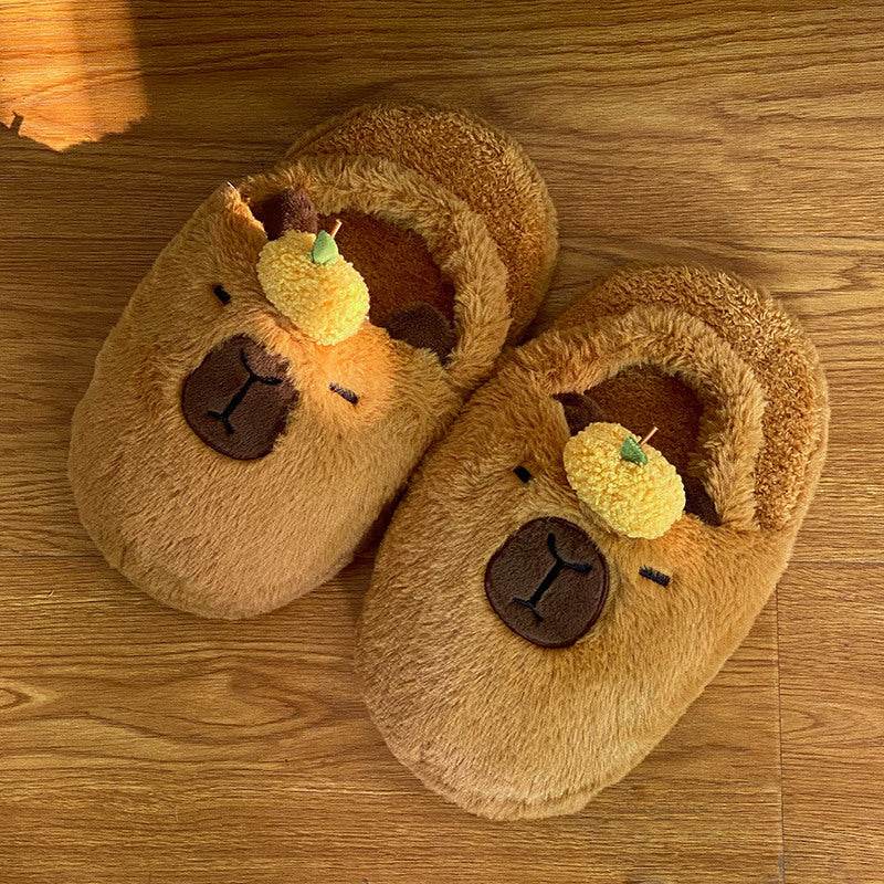 CloudyCapy: Cloudy Capybara Plush Slippers - Goodlifebean