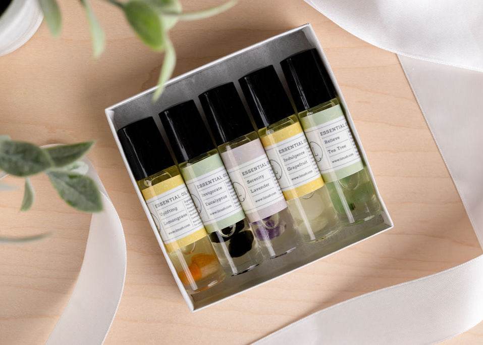 Earth & Elements Crystal Roll-Ons | Set of 5 - Goodlifebean