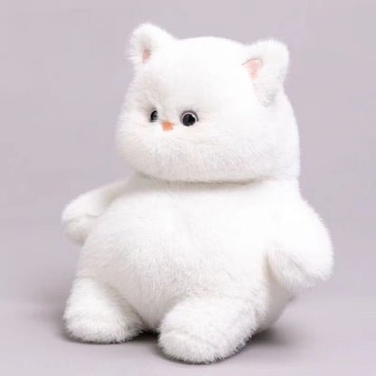 Tutu: Chubby Fluffy Black and White Cat Plushie | Stuffed Animal Cat