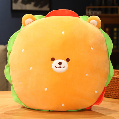 Kawaii Stuffed Hamburger Plushie