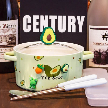 Kawaii Ceramic Ramen Bowl.