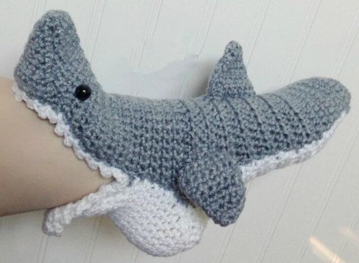 Cozy Plush Shark Socks