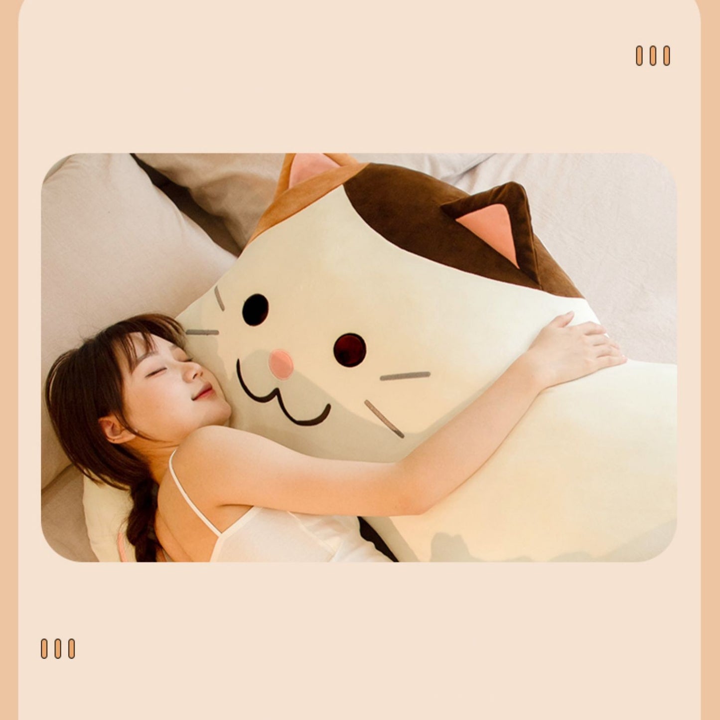 Kawaii Cat Body Pillow Plush