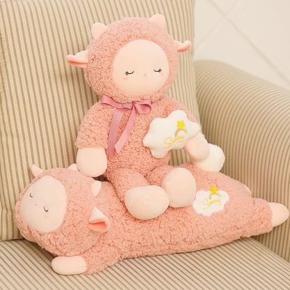 FluffiLamb | Snuggly Kawaii Lamb Plushie – Fuzzy Soft Stuffed Animal.