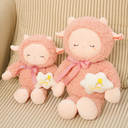 FluffiLamb | Snuggly Kawaii Lamb Plushie – Fuzzy Soft Stuffed Animal.