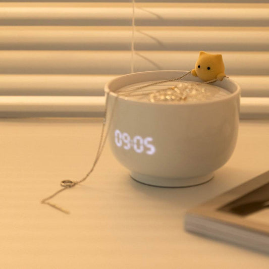 Kawaii 3-in-1 Bedside Lamp, Alarm Clock, and Night Light - Goodlifebean