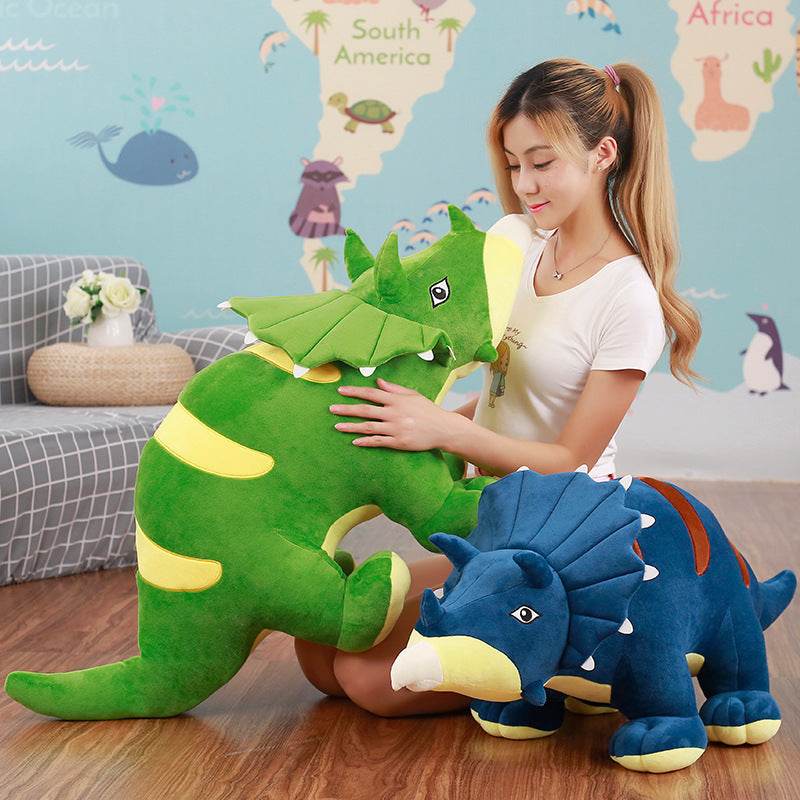 Giant Tricia the Triceratops Dinosaur Plush Toy - Goodlifebean