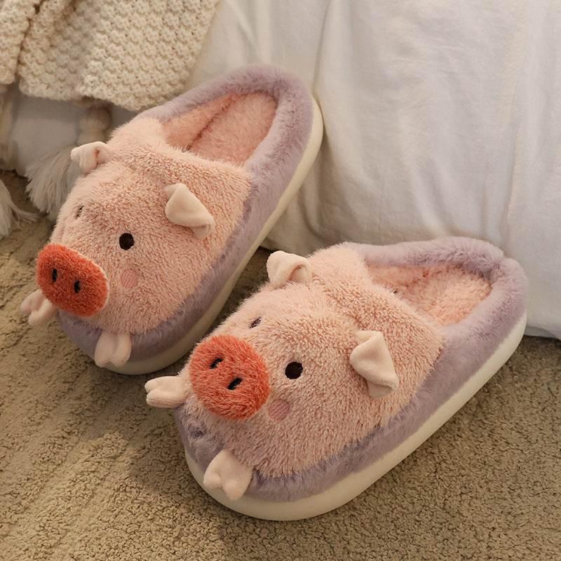 Kawaii Cloudy Pig Plush Slippers - Goodlifebean