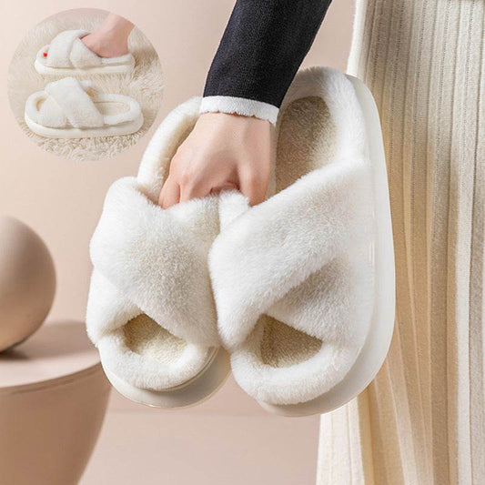 Shop CozyTwist: Criss Cross Cloud Slippers - Shoes Goodlifebean Plushies | Stuffed Animals