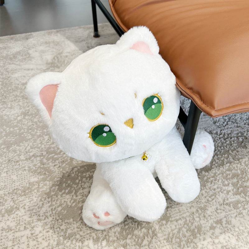 Kokoro: Kawaii White Cat Plushie | Cute Stuffed Animal Cat - Goodlifebean