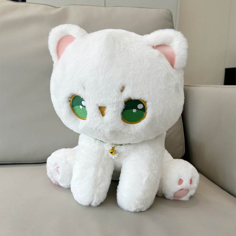 Kokoro: Kawaii White Cat Plushie | Cute Stuffed Animal Cat - Goodlifebean