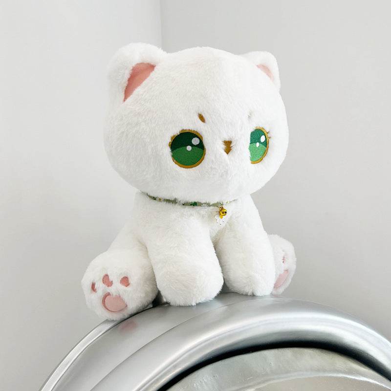 Kokoro: Kawaii White Cat Plushie | Cute Stuffed Animal Cat - Goodlifebean