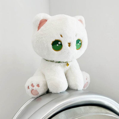 Kokoro: Kawaii White Cat Plushie | Cute Stuffed Animal Cat - Goodlifebean